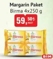 BİRMA MARGARİN PAKET 4X250 G